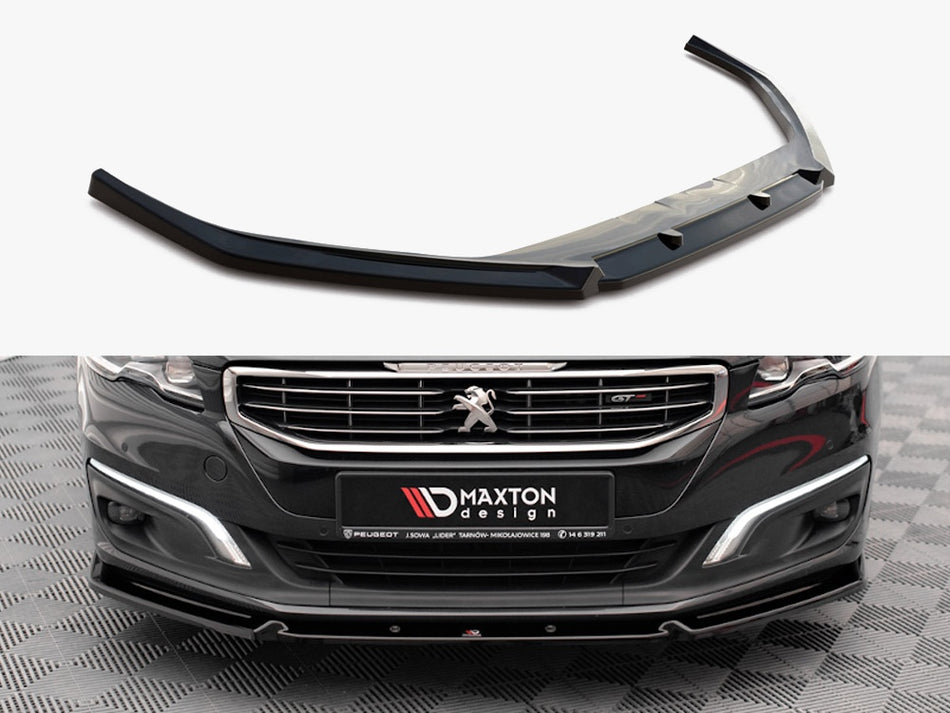 Maxton Design Front Splitter V.1 Peugeot 508 GT MK1 Facelift (2014-2018) - PE-508-1F-GT-FD1G - Image 1
