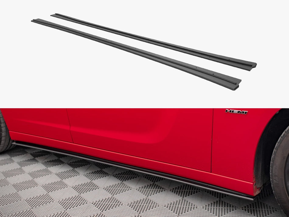 Maxton Design Street PRO Side Skirts Diffusers Dodge Charger RT Mk7 Facelift - DOCH2RTCNC-SD1B - Image 1