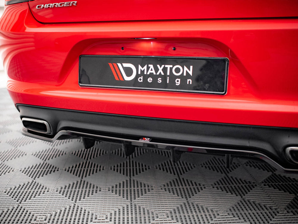 Maxton Design Rear Splitter (Vertical Bars) Dodge Charger RT Mk7 Facelift - DO-CH-2-RT-RD1G+RD2G - Image 4