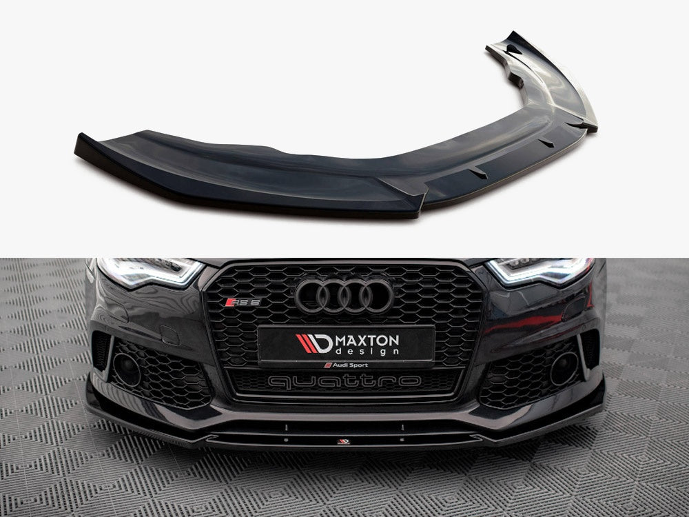 Maxton Design Front Splitter Audi A6 RS6 Look C7 (2011-2017) - AU-A6-C7-RS6LOOK-FD1G - Image 1