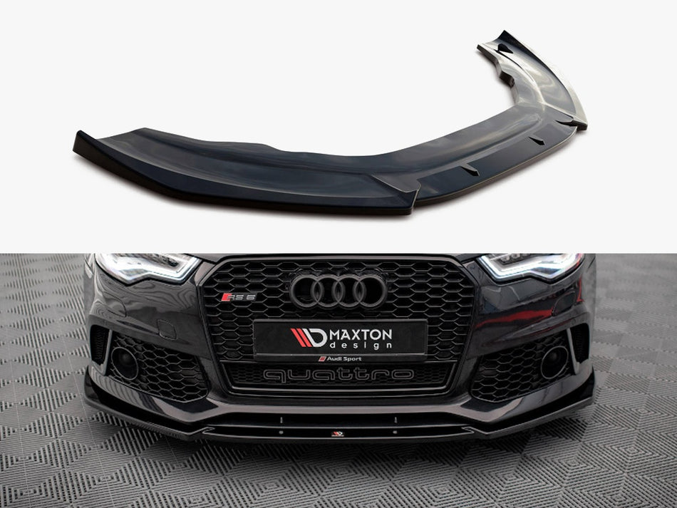 Maxton Design Front Splitter Audi A6 RS6 Look C7 (2011-2017) - AU-A6-C7-RS6LOOK-FD1G - Image 1