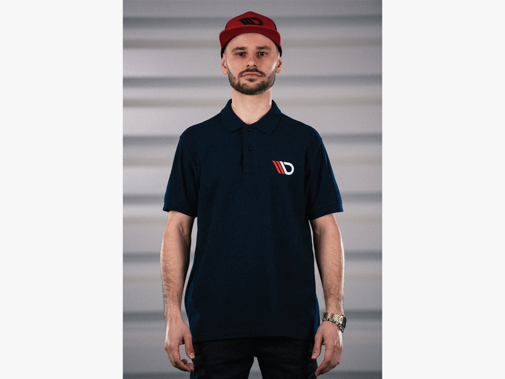 Maxton Design Classic Polo Shirt Mens - Navy Blue - MX-POLO-NAVYBLUE-MENS-1 - Image 2