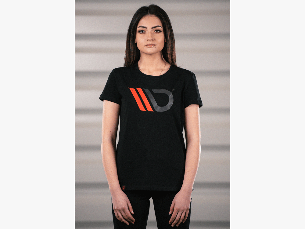 Maxton Design Classic Tshirt Womens Slim - Black - V.1 - MA-TSHRT-BLK-WMNS-SLM-1 - Image 2