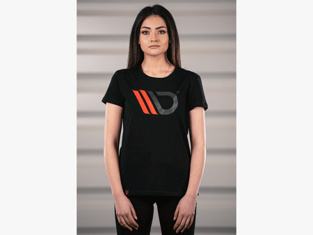 Maxton Design Classic Tshirt Womens Slim - Black - V.1 - MA-TSHRT-BLK-WMNS-SLM-1 - Image 2