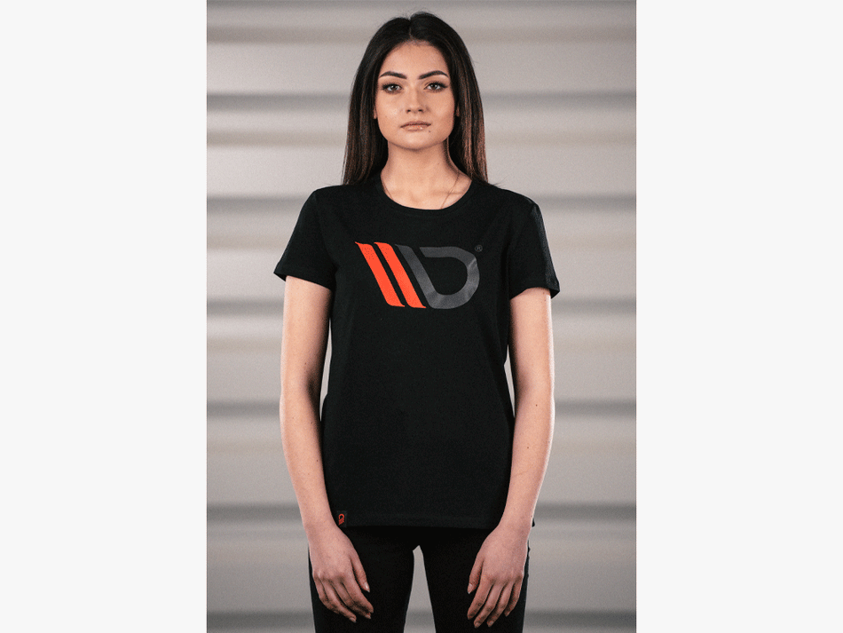 Maxton Design Classic Tshirt Womens Slim - Black - V.1 - MA-TSHRT-BLK-WMNS-SLM-1 - Image 2