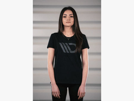 Maxton Design Classic Tshirt Womens Slim - Black - V.2 - MA-TSHRT-BLK-WMNS-SLM-2 - Image 1