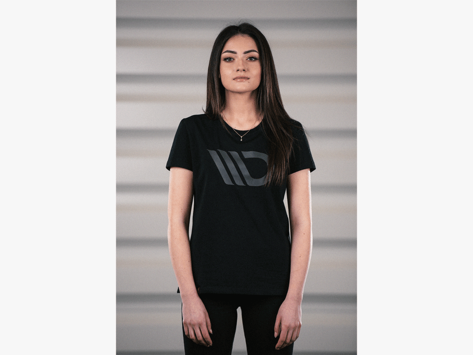 Maxton Design Classic Tshirt Womens Slim - Black - V.2 - MA-TSHRT-BLK-WMNS-SLM-2 - Image 1