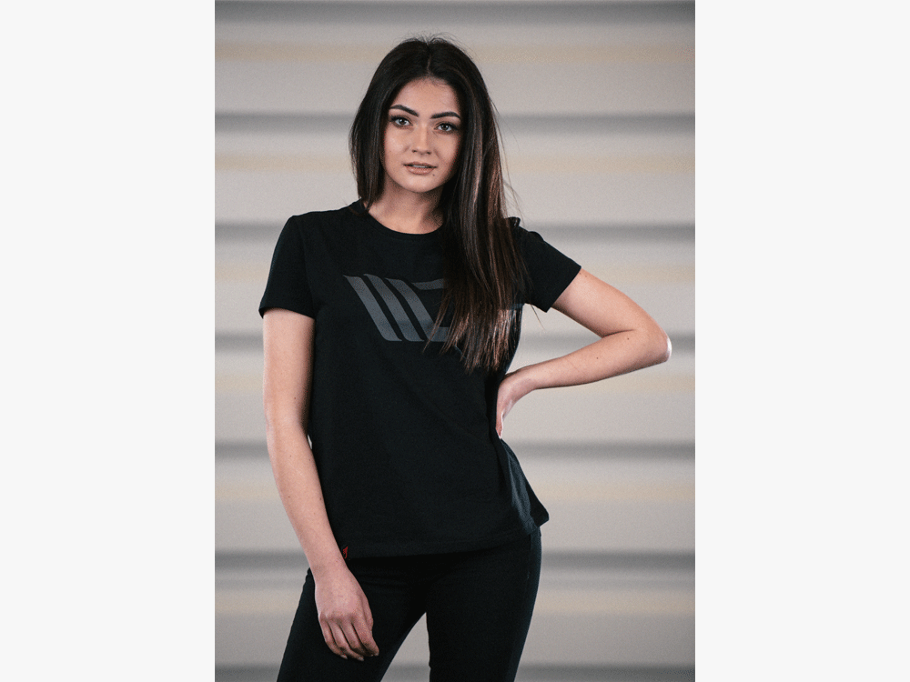 Maxton Design Classic Tshirt Womens Slim - Black - V.2 - MA-TSHRT-BLK-WMNS-SLM-2 - Image 2