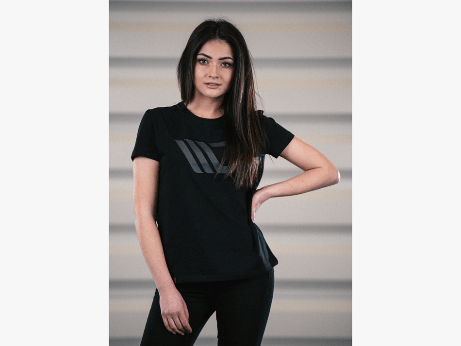 Maxton Design Classic Tshirt Womens Slim - Black - V.2 - MA-TSHRT-BLK-WMNS-SLM-2 - Image 2