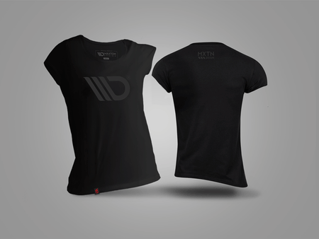 Maxton Design Classic Tshirt Womens Slim - Black - V.2 - MA-TSHRT-BLK-WMNS-SLM-2 - Image 6