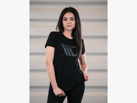 Maxton Design Classic Tshirt Womens Slim - Black - V.2 - MA-TSHRT-BLK-WMNS-SLM-2 - Image 3