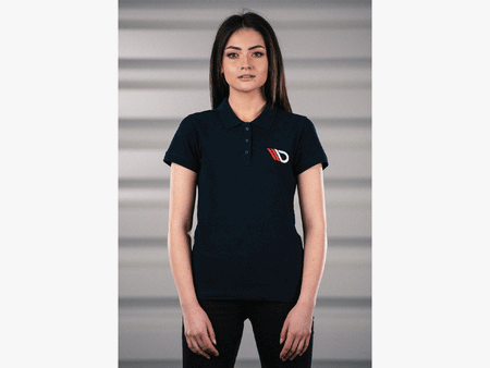 Maxton Design Classic Polo Shirt Womens - Navy Blue - MX-POLO-NAVYBLUE-WMNS-1 - Image 3