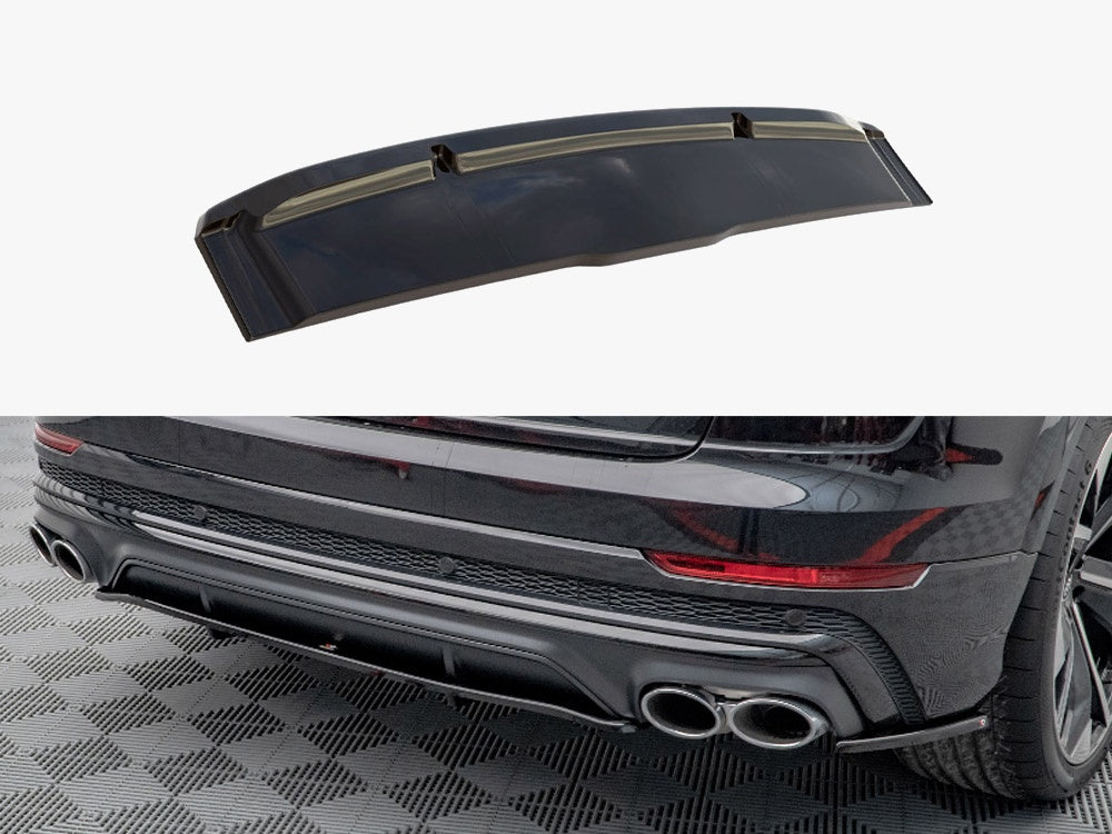 Maxton Design Central Rear Splitter (Vertical Bars) V.1 Audi SQ8 Mk1 - AU-SQ8-1F-RD1G+RD2G - Image 1