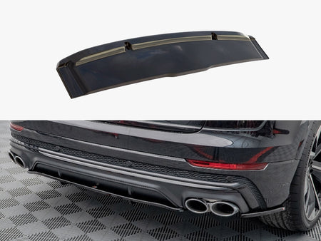 Maxton Design Central Rear Splitter (Vertical Bars) V.1 Audi SQ8 Mk1 - AU-SQ8-1F-RD1G+RD2G - Image 1