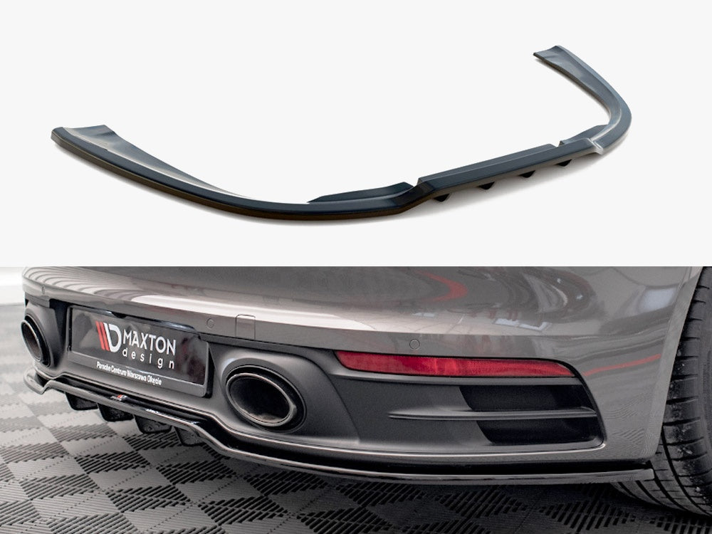 Maxton Design Rear Splitter (Vertical Bars) Porsche 911 Carrera 4S 992 - PO-911-992-CA-4S-RD1G+RD2G - Image 1