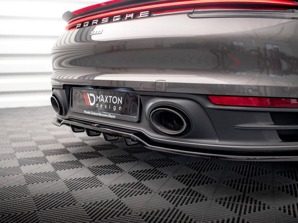 Maxton Design Rear Splitter (Vertical Bars) Porsche 911 Carrera 4S 992 - PO-911-992-CA-4S-RD1G+RD2G - Image 3