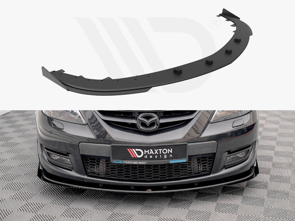 MAXTON DESIGN Street PRO Front Splitter V.1 + Flaps Mazda 3 MPS Mk1