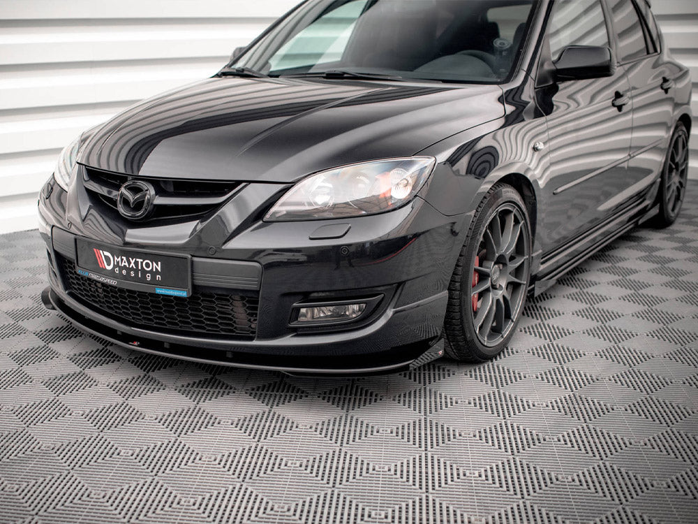 Maxton Design Street PRO Front Splitter V.1 + Flaps Mazda 3 MPS Mk1 - MA3MPS1CNC-FD1B+FSF1G - Image 4
