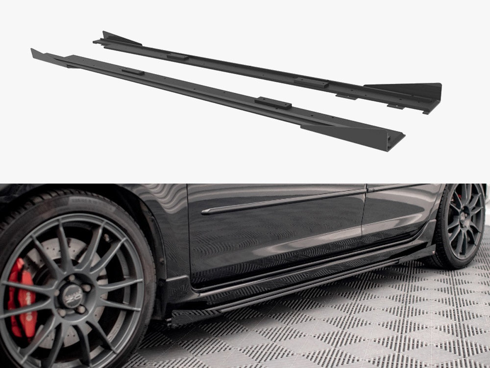 Maxton Design Street PRO Side Skirts Diffusers + Flaps Mazda 3 MPS Mk1 - MA3MPS1CNC-SD1B+SF1G - Image 1