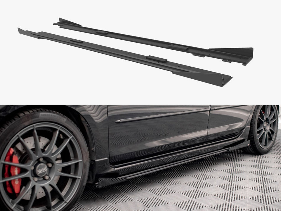 Maxton Design Street PRO Side Skirts Diffusers + Flaps Mazda 3 MPS Mk1 - MA3MPS1CNC-SD1B+SF1G - Image 1