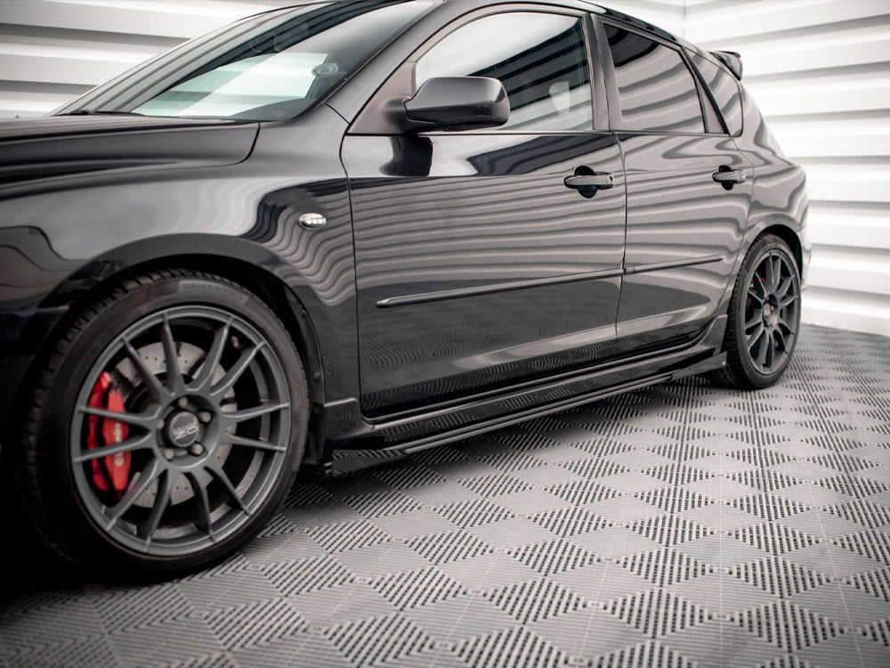 Maxton Design Street PRO Side Skirts Diffusers + Flaps Mazda 3 MPS Mk1 - MA3MPS1CNC-SD1B+SF1G - Image 4