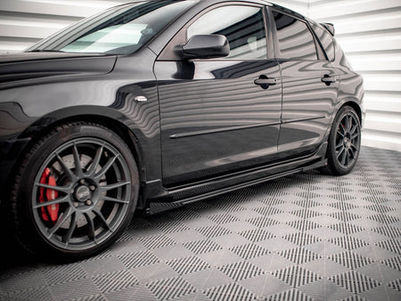 Maxton Design Street PRO Side Skirts Diffusers + Flaps Mazda 3 MPS Mk1 - MA3MPS1CNC-SD1B+SF1G - Image 4