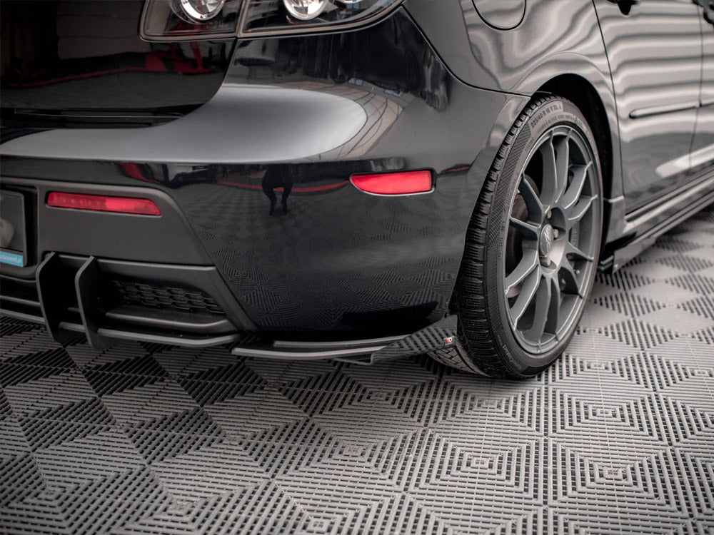 Maxton Design Street PRO Rear Side Splitters + Flaps Mazda 3 MPS Mk1 US-Spec Version - MA3MPS1CNC-RSD1B+RSF1G - Image 3