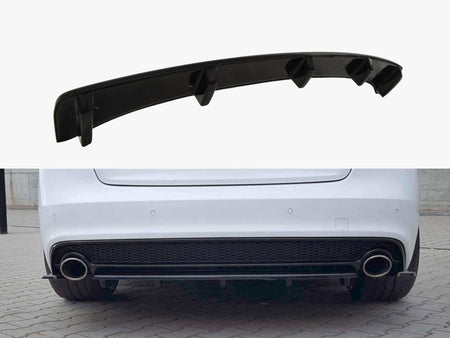 Maxton Design Central Rear Splitter (Vertical Bars) Audi A5 S-line 8T FL Coupe / Sportback (2011-2016) - AU-A5-1F-SLINE-RD1+RD2G - Image 1