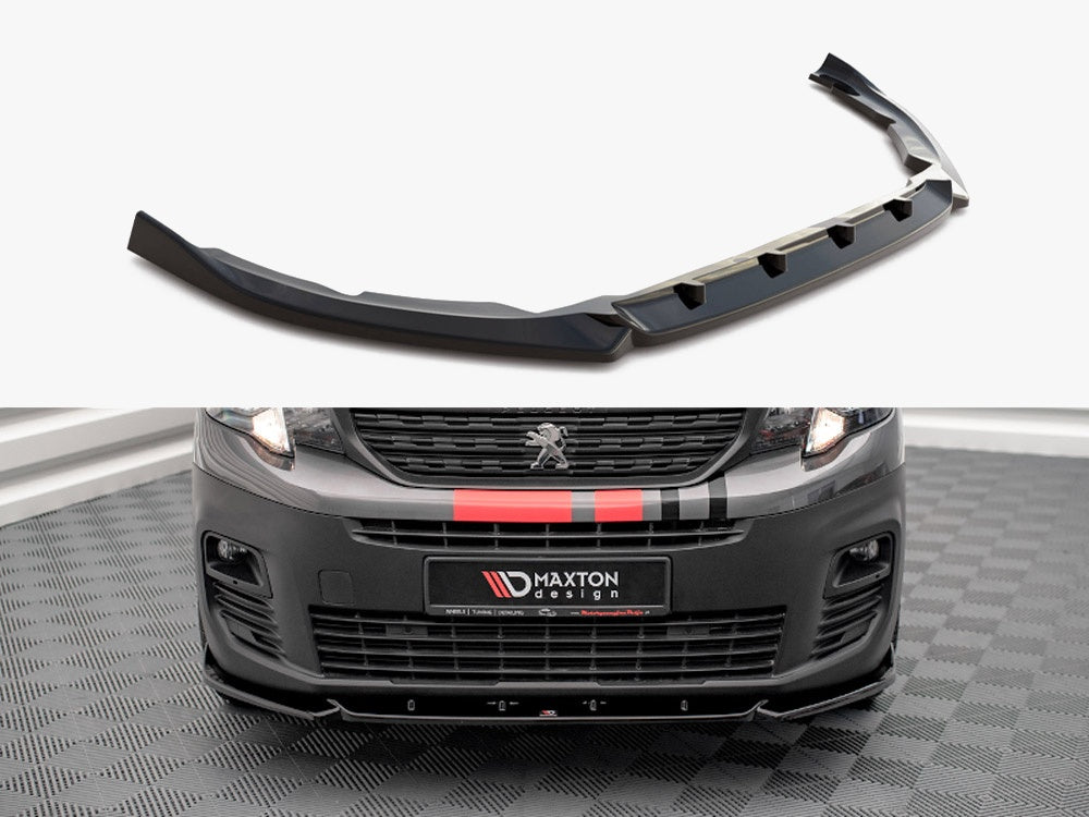 Maxton Design Front Splitter Peugeot Partner MK3 (2018-) - PE-PA-3-FD1G - Image 1
