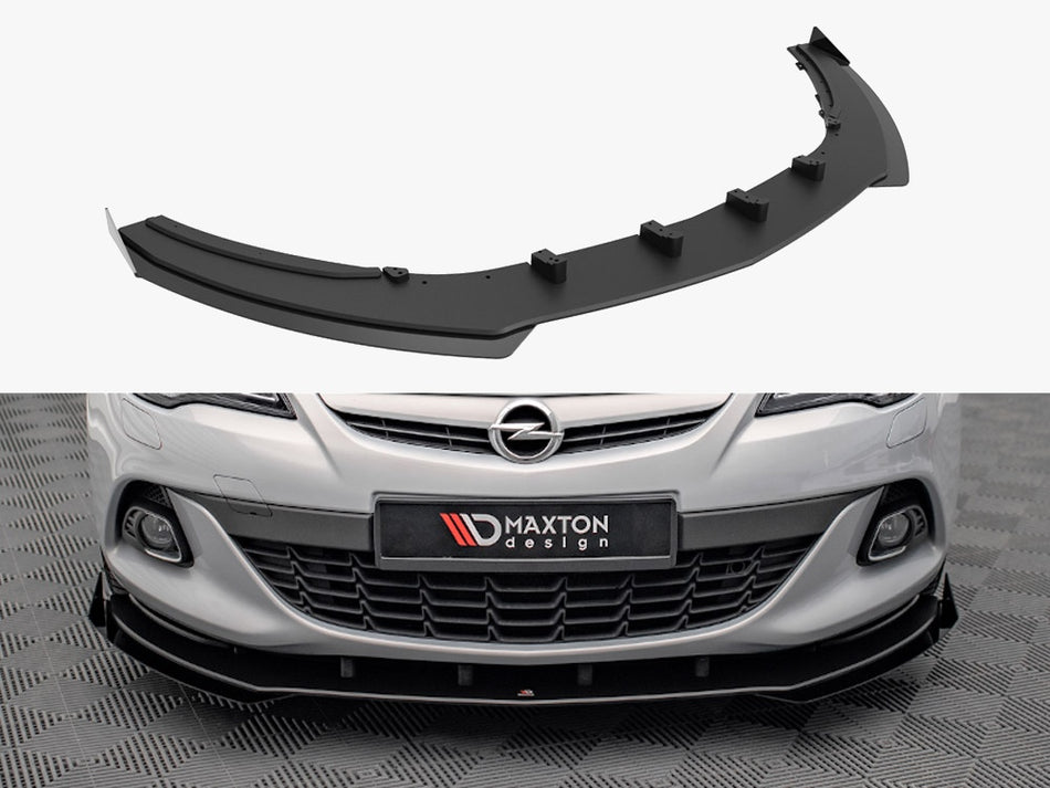 Maxton Design Street PRO Front Splitter V.1 + Flaps Opel Astra GTC OPC-Line J - OPASJGTCOPCLINECNC-FD1B+FSF1G - Image 1