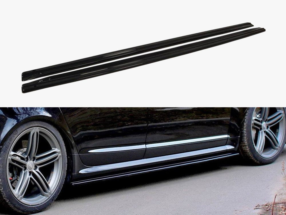 Maxton Design Side Skirts Diffusers Audi RS6 C6 - Carbon Look - AU-RS6-C6-SD1C - Image 1