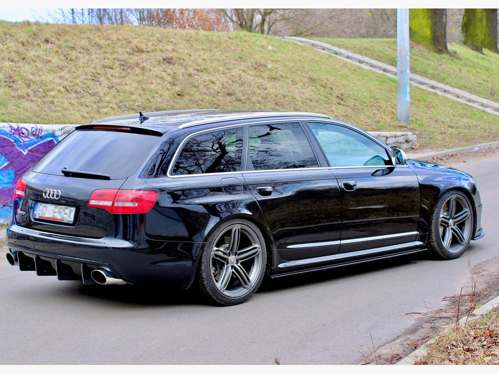 Side Skirts Diffusers Audi RS6 C6 - Carbon Look