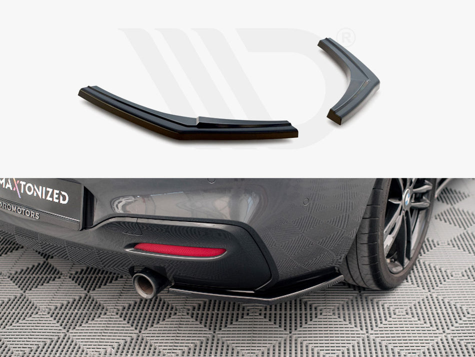 MAXTON DESIGN Rear Side Splitters V.1 BMW 1 F20 / F21 Facelift - Textured