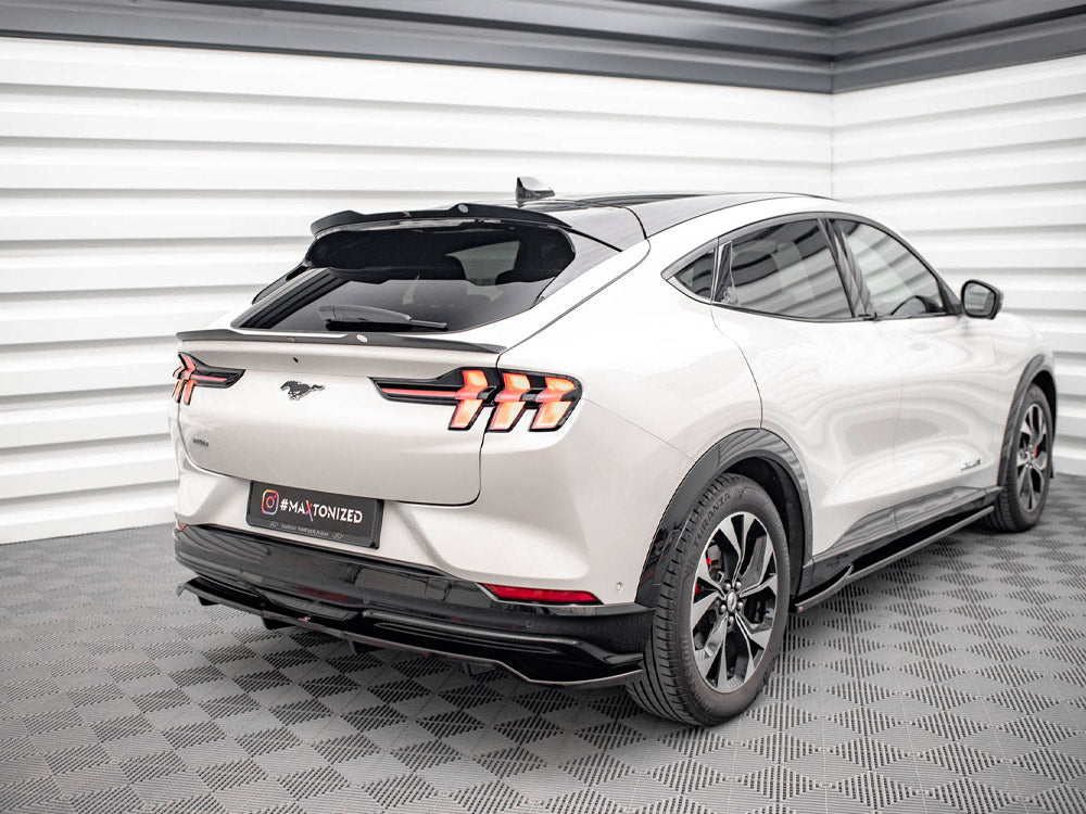 Maxton Design Central Rear Splitter (Vertical Bars) Ford Mustang Mach-e Mk1 - FO-MU-MACHE-1-RD1G+RD2G - Image 2