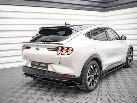 Maxton Design Central Rear Splitter (Vertical Bars) Ford Mustang Mach-e Mk1 - FO-MU-MACHE-1-RD1G+RD2G - Image 2