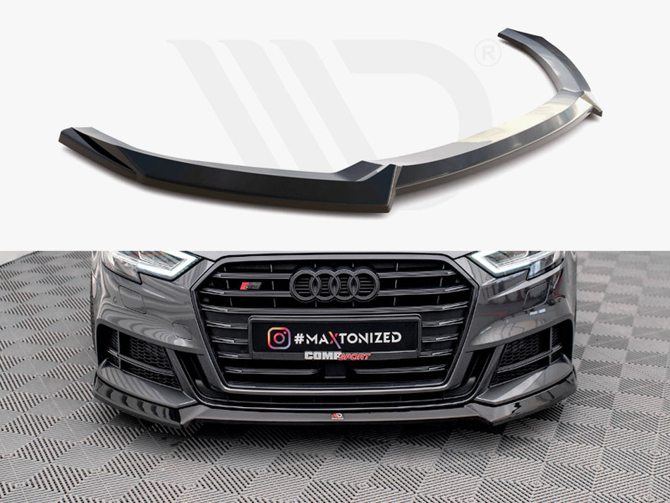MAXTON DESIGN Front Splitter V.3 Audi S3 / A3 S-Line Sportback 8V Facelift