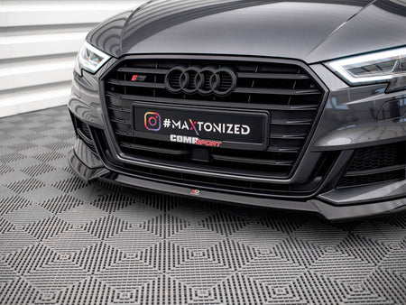 Maxton Design Front Splitter V.3 Audi S3 / A3 S-Line Sportback 8V Facelift - AU-S3-3F-SB-FD3G - Image 4