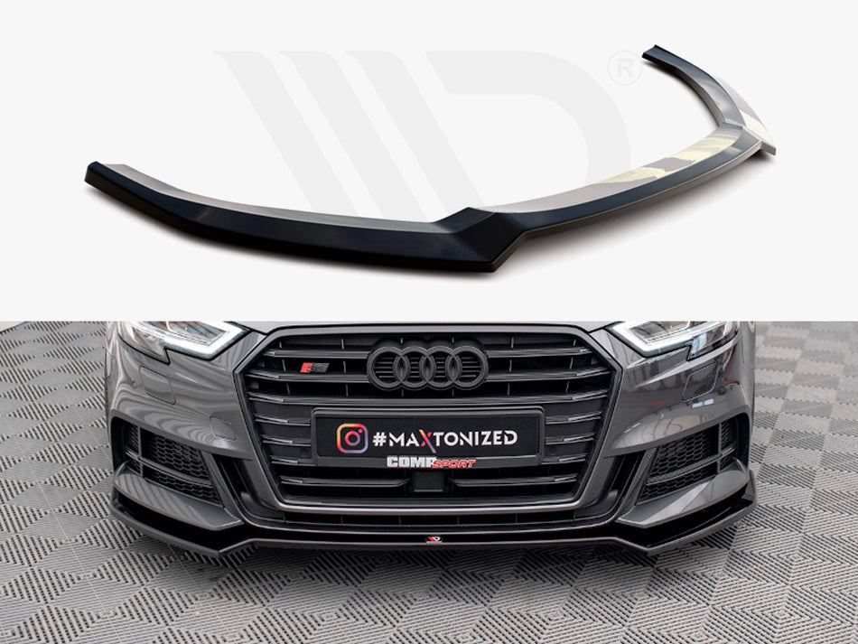 MAXTON DESIGN Front Splitter V.2 Audi S3 / A3 S-Line Sportback 8V Facelift