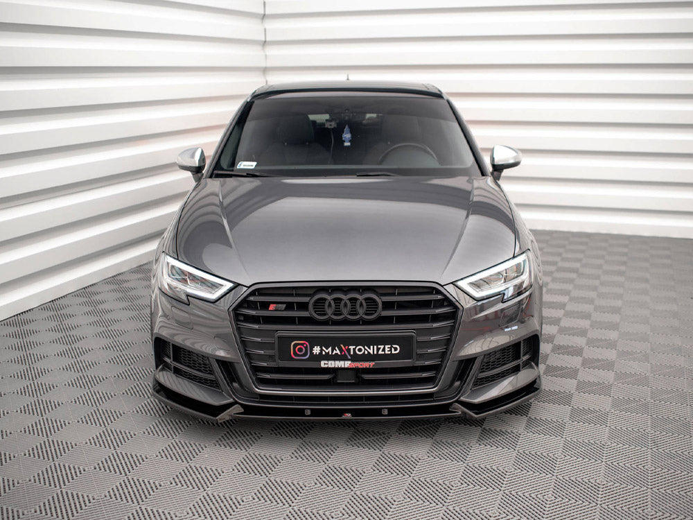 Maxton Design Front Splitter V.1 Audi S3 / A3 S-Line Sportback 8V Facelift - AU-S3-3F-SB-FD1G - Image 3