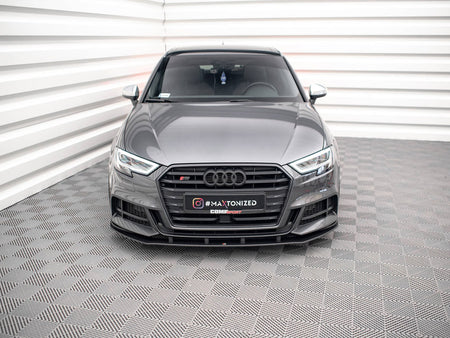 Maxton Design Street PRO Front Splitter Audi S3 / A3 S-Line Sportback 8V Facelift - AUS33FSBCNC-FD1B - Image 3