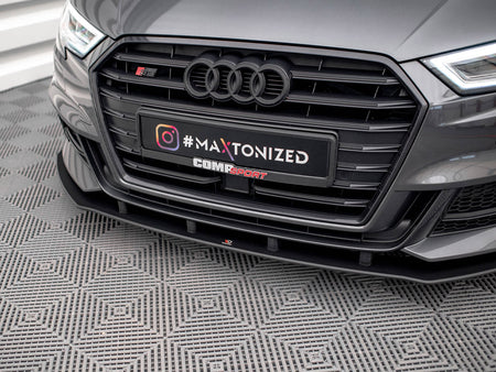 Maxton Design Street PRO Front Splitter Audi S3 / A3 S-Line Sportback 8V Facelift - AUS33FSBCNC-FD1B - Image 4