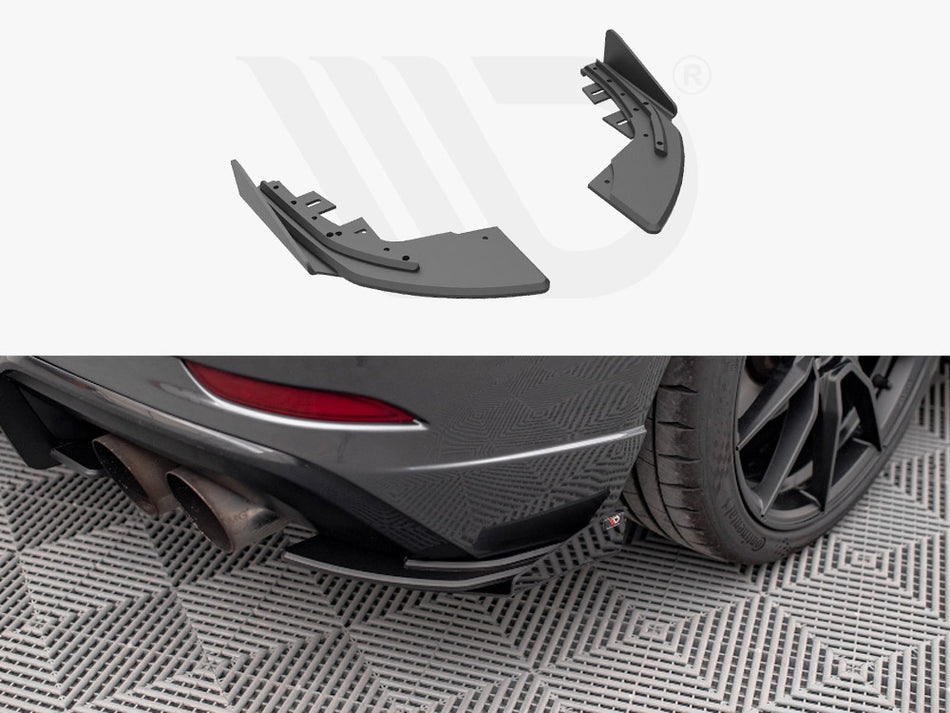 MAXTON DESIGN Street PRO Rear Side Splitters (+flaps) Audi S3 Sportback 8V Facelift