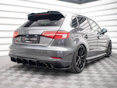 Maxton Design Street PRO Rear Side Splitters (+flaps) Audi S3 Sportback 8V Facelift - AUS33FSBCNC-RSD1B+RSF1G - Image 2