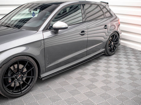 Street PRO Side Skirts Diffusers Audi S3 / A3 S-Line Sportback 8V Facelift