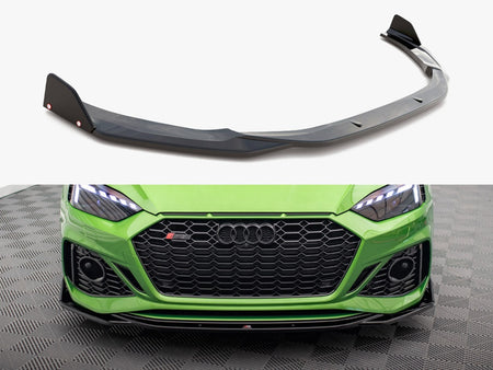 Maxton Design Front Splitter V.1 + Flaps Audi RS5 F5 Facelift - AU-RS5-2F-FD1G+FSF - Image 1