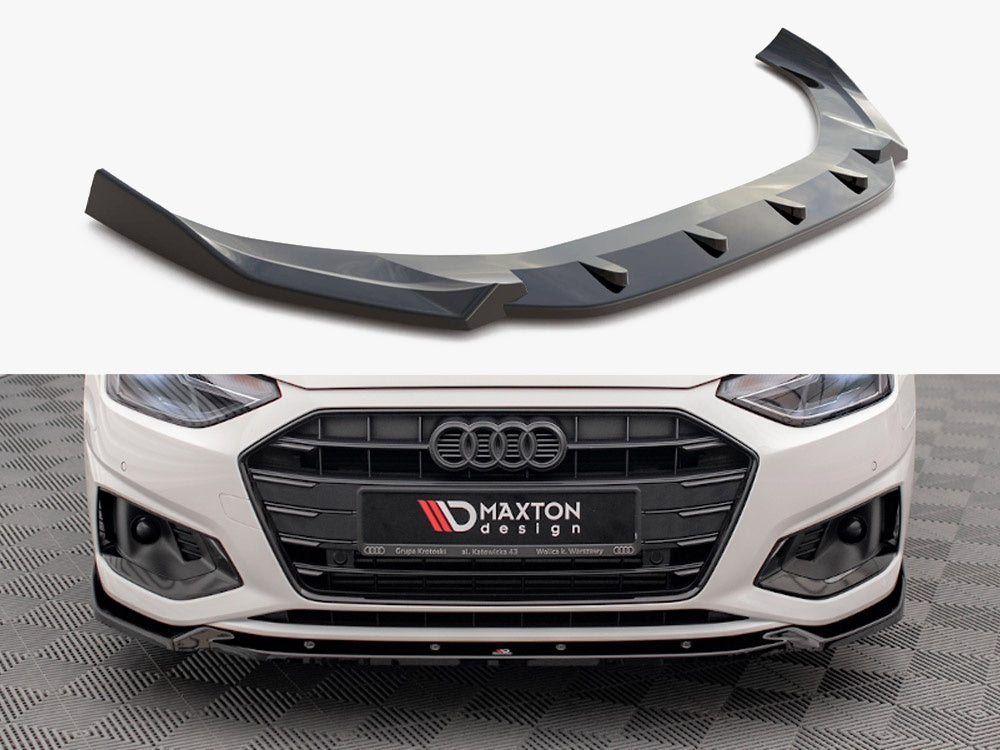Maxton Design Front Splitter V.1 Audi A4 B9 Facelift - AU-A4-B9F-FD1G - Image 1