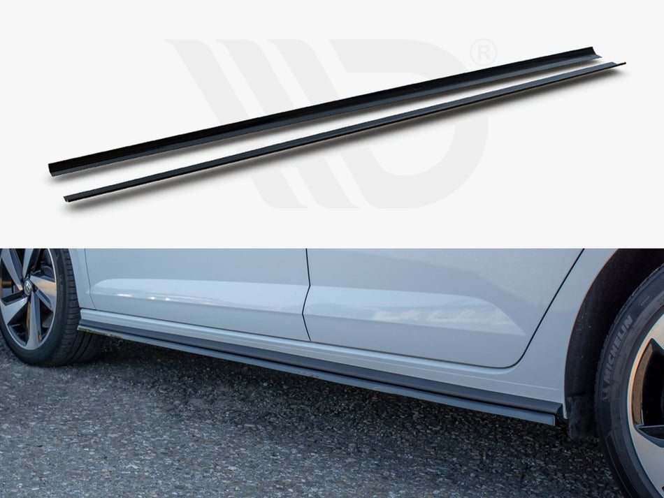 MAXTON DESIGN Side Skirts Diffusers Volkswagen Polo GTI / R-Line Mk6 - Textured