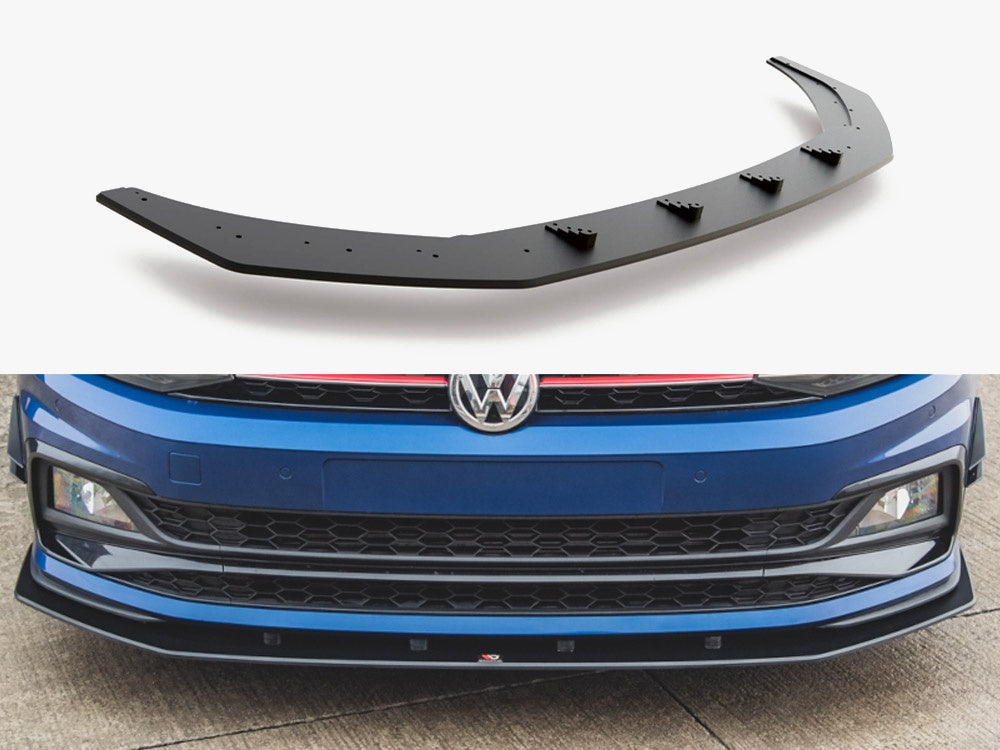Maxton Design Street PRO Front Splitter VW Polo GTI Mk6 - VWPO6GTICNC-FD3B - Image 1