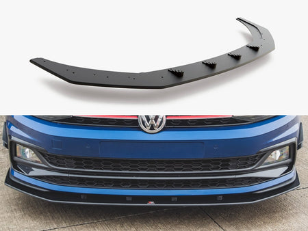 Maxton Design Street PRO Front Splitter VW Polo GTI Mk6 - VWPO6GTICNC-FD3B - Image 1