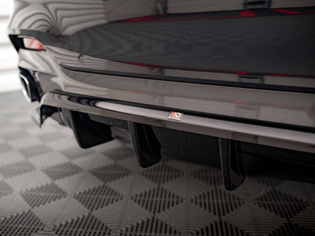 Maxton Design Central Rear Splitter (Vertical Bars) BMW X6 M Sport F16 - BM-X6-16-MPACK-RD1G+RD2G - Image 7
